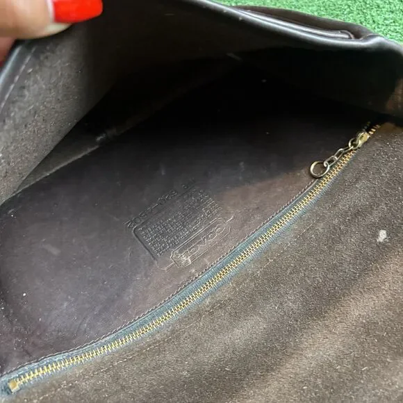 Vintage 90s Coach City Bag Mahogany Brown Leather Shoulder Crossbody Bag 4802 - Picture 4 of 10